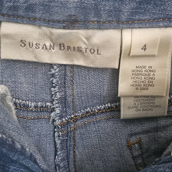 Embroidered light wash denim jeans size 4 - Picture 8 of 10